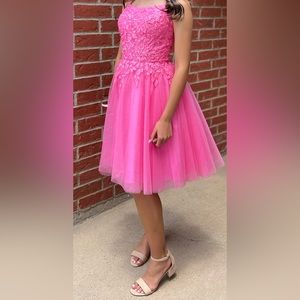 Hot pink bubblegum party dress